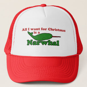Funny Narwhal Christmas Trucker Hat