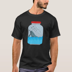 Funny Narwhal Glass Narwhal Unicorn Of The Sea T-Shirt