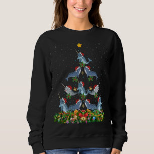 Funny Narwhal Lover Xmas Santa Narwhal Christmas T Sweatshirt