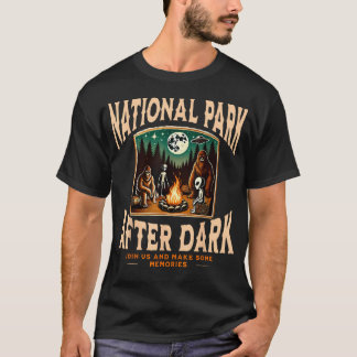 Funny National Park After Dark Alien Bigfoot T-Shirt