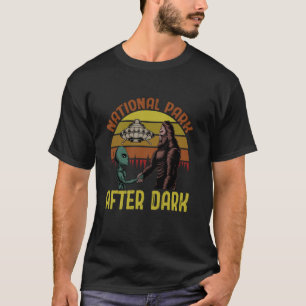 Funny National Park After the Dark Big foot Alien  T-Shirt