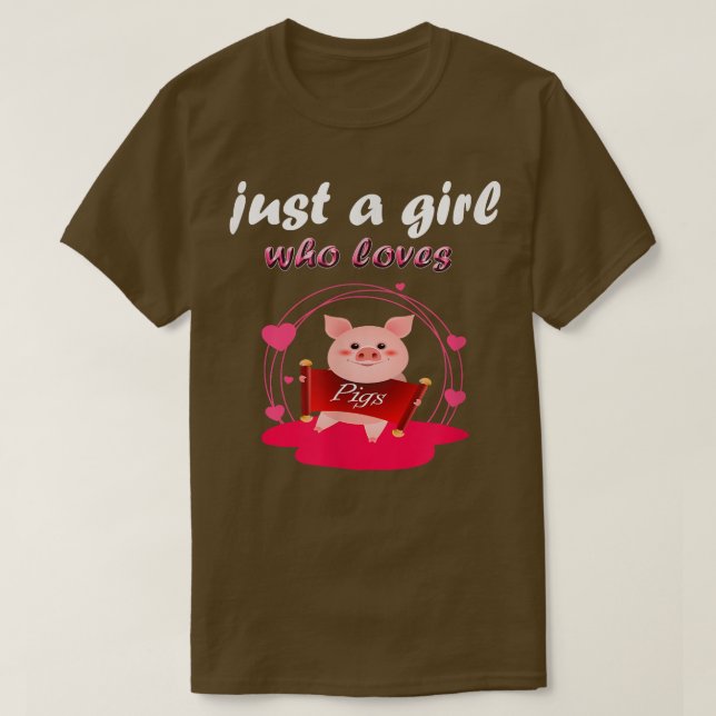 Funny National pet Day quote Just A Girl Who Loves T-Shirt (Design Front)