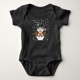 Funny Native American christmas tree decorations Baby Bodysuit