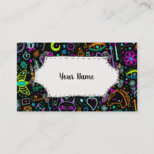 Funny Nature Of Life Sketchnotes Pattern 3 Business Card