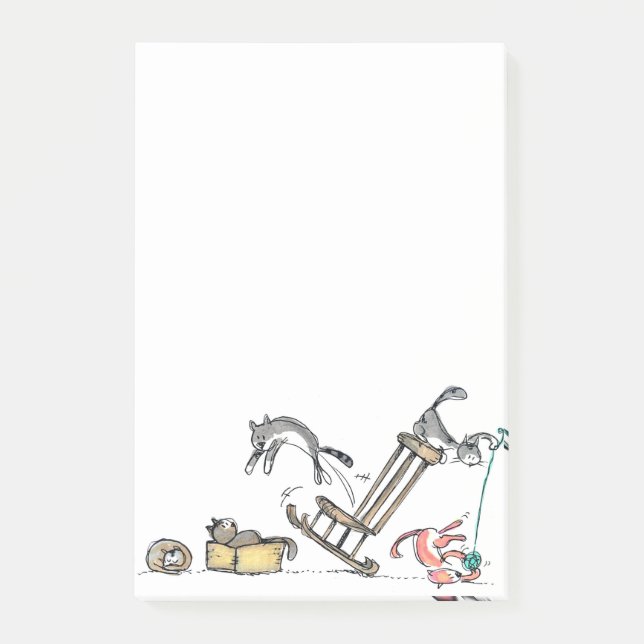 Funny Naughty Cats Post-it Notes (Front)