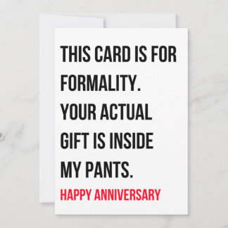 Funny Naughty Happy Anniversary Card