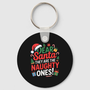 Funny Naughty List Christmas Holiday Group  Key Ring