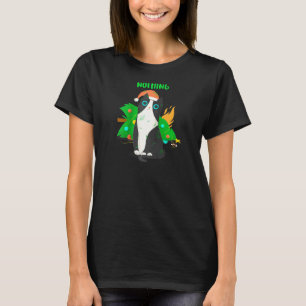 Funny Naughty List Cute Kitty Eyes Christmas Tree T-Shirt