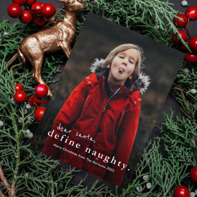 Funny Naughty Photo Christmas Holiday Card (Creator Uploaded)