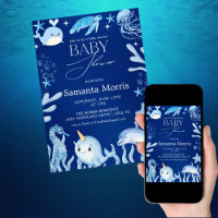 funny Nautical Baby Shower , Blue the Sea