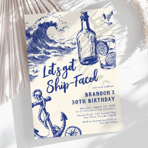 Funny Nautical Birthday Invitation