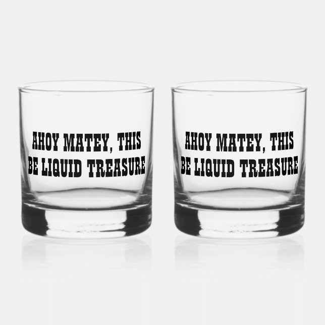 Funny Nautical Quote Whiskey Scotch Glasses (Front)