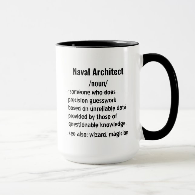 Funny Naval Architect Definition gifts  Mug (Right)