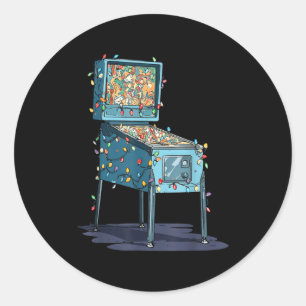 Funny Nball Machine Christmas Graphics Lights Love Classic Round Sticker