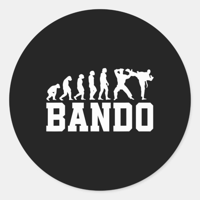 Funny Ndo Evolution Burmese Kickboxing  Classic Round Sticker (Front)