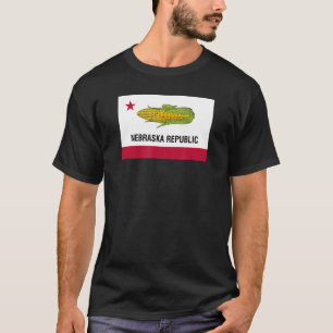 FUNNY NEBRASKA REPUBLIC FLAG Cornhusker State souv T-Shirt