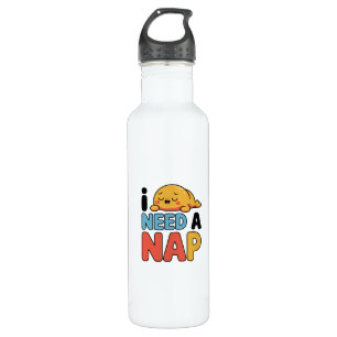 Funny Need A Nap Cute Sleepy Cartoon 710 Ml Water Bottle
