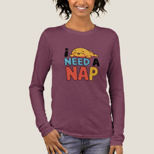 Funny Need A Nap Cute Sleepy Cartoon Tri-Blend Shirt