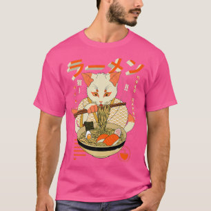 Funny Neko Ramen, Cat Ramen Japanese, Kawaii Anime T-Shirt