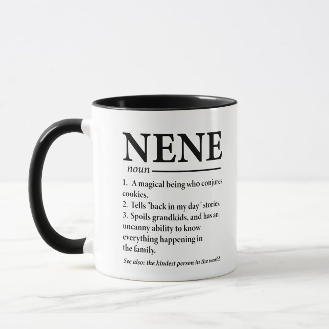 Funny Nene Definition Grandmother Mug (Left)