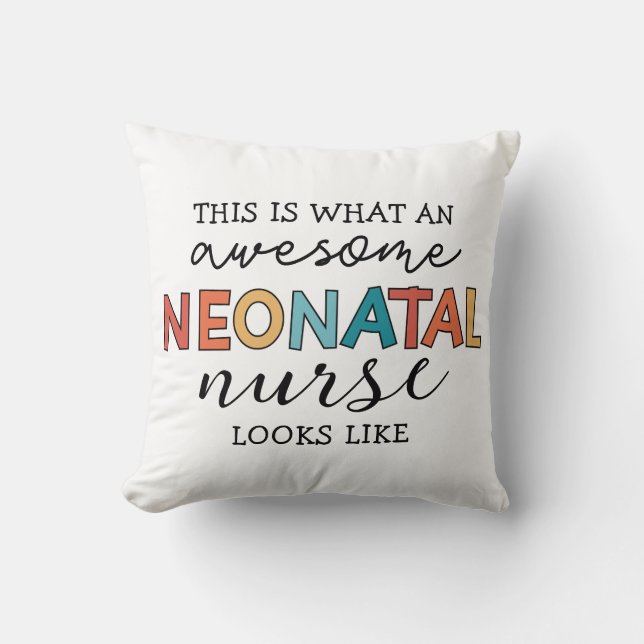 Funny Neonatal Nurse Awesome Appreciation Cushion (Front)