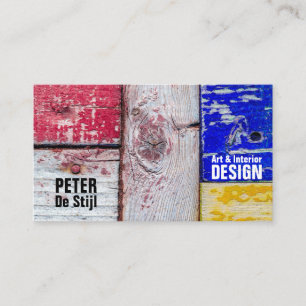Funny Neoplasticism art style customisable Business Card