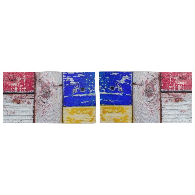 Funny Neoplasticism wooden art style Pillowcase (Back-Set)