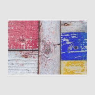 Funny Neoplasticism wooden art style Tissue Paper