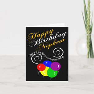 funny nephew happy birthday wish card