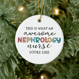Funny Nephrology Nurse Awesome Appreciation Ceramic Tree Decoration
