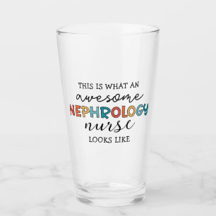Funny Nephrology Nurse Awesome Appreciation Glass