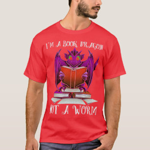 Funny Nerd Dragon Reading T-Shirt