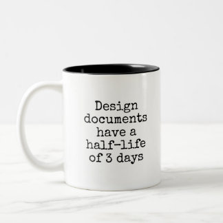 Funny Nerdy Design Document Office Two-Tone Coffee Mug