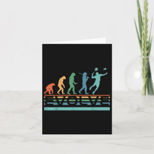 Funny Nerdy Evolve Badminton Player Evolution Spor Card