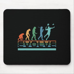 Funny Nerdy Evolve Dminton Player Evolution Sports Mouse Pad