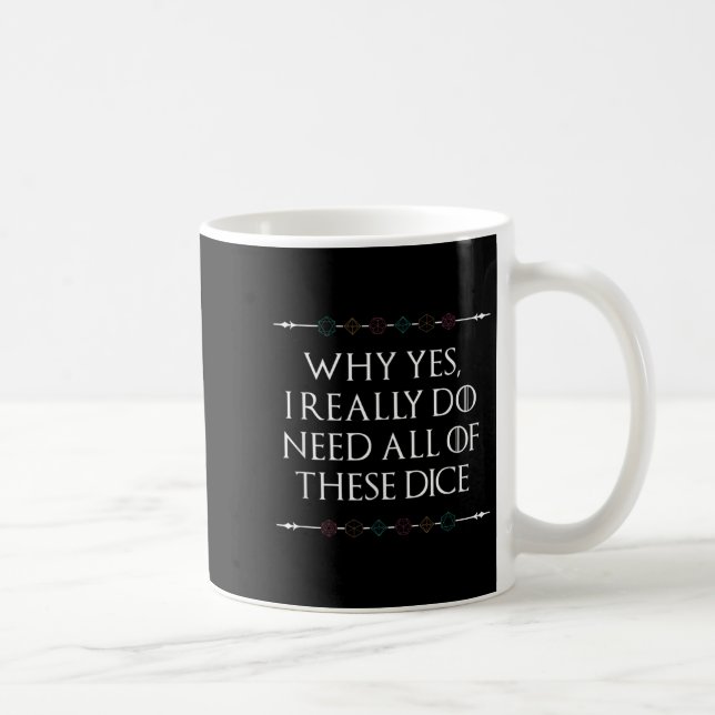 Funny Nerdy Gaming D20 Rpg Dice Saying Quote Graph Coffee Mug (Right)