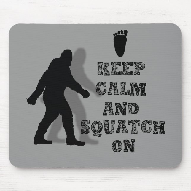 funny nerdy geek big foot sasquatch mouse pad (Front)