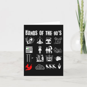 Funny Nerdy Iconic Alternative Rock Bands Of The 9 Card