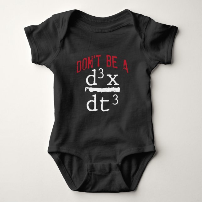 Funny Nerdy Math Physics Joke Geek mathematics Baby Bodysuit (Front)
