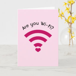 Funny Nerdy Wi-Fi Valentines Card