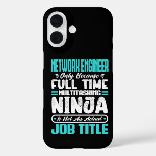 Funny Network Engineer Job Title Profession Skills iPhone 16 Case