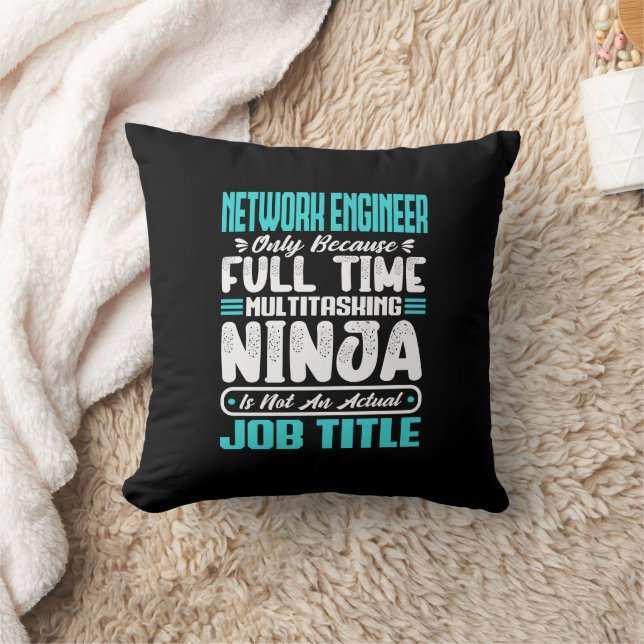 Funny Network Engineer Job Title Profession Skills Cushion (Blanket)