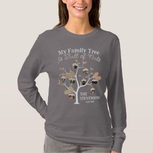 Funny Neutral Photo Family Tree is Full of Nuts T-Shirt