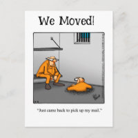 Funny New Address Announcement Postcard