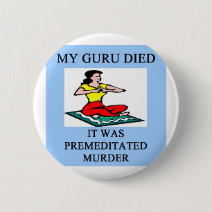 funny new age guru meditation joke 6 cm round badge