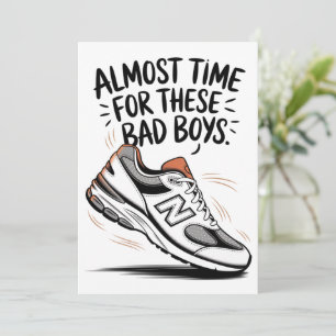 Funny New Balance Birthdays Father's Day New Dad Invitation