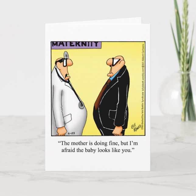 Funny New Dad Humour Greeting Card (Front)