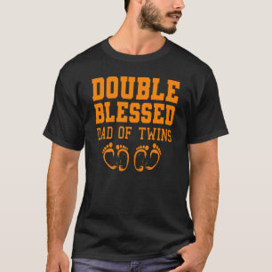 Funny New Dad Of Twins For Men Father Announcement T-Shirt