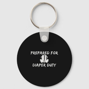 Funny New Dad Prepared For Diaper Duty Saying Quot Key Ring