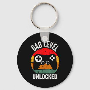 Funny New Dad Shirt Dad Level Unlocked Tee Shirt G Key Ring